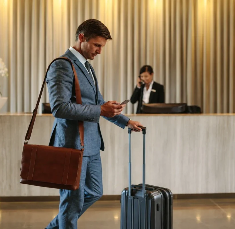 Business Traveller at Hotel Reception-150kb