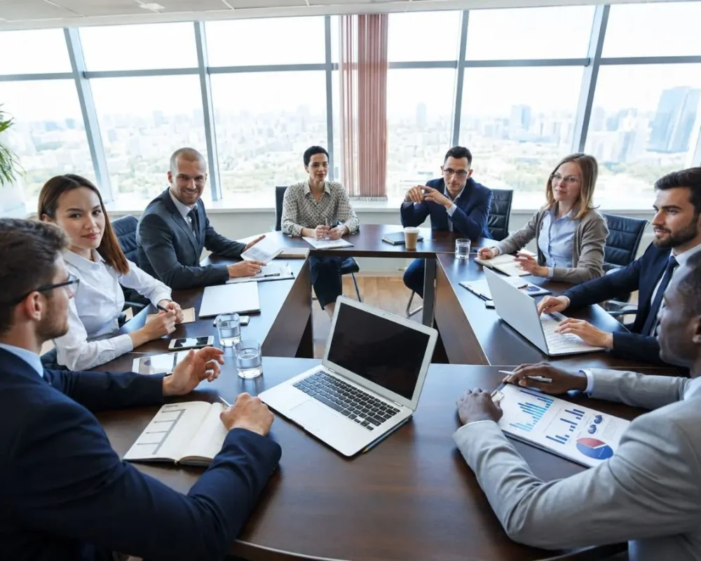 Collaborative Business Meeting with City Views-150kb
