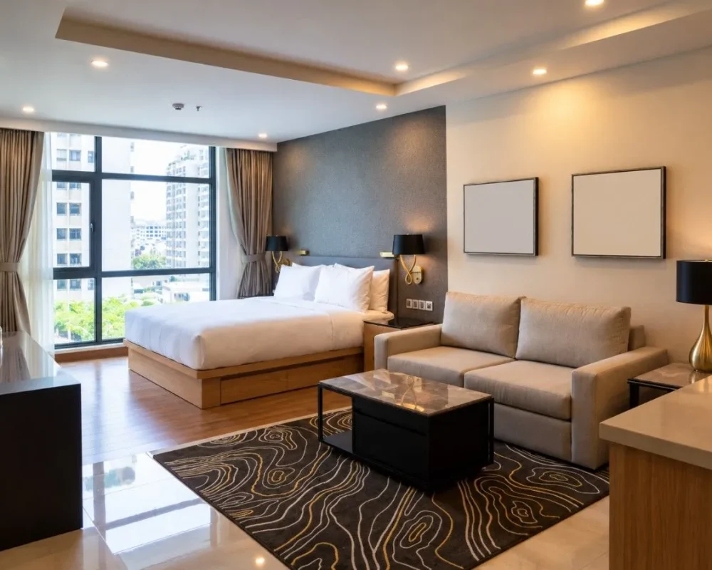 Modern Hotel Suite with City Views-150kb
